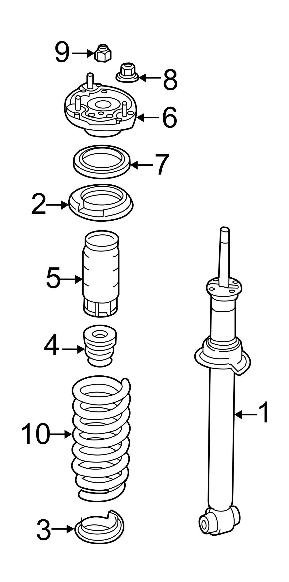 Mercedes Shock Absorber - Rear 2313260600